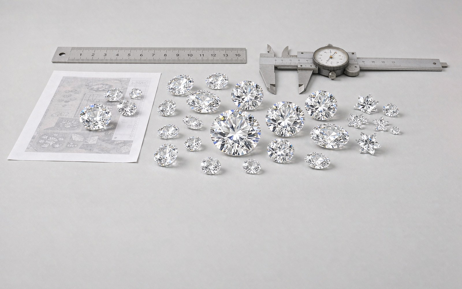 Moissanite stones and specification tools